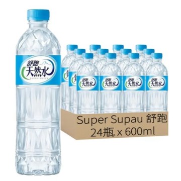 【福利品商品】[箱裝] 舒跑 天然水 600ml,24瓶