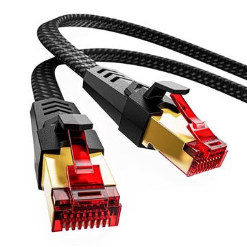 CODEWAY CAT8 扁平網路線  50cm  紅色  1條