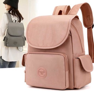 2024新款女士輕便牛津布休閑翻蓋電腦書包大容量韓版時尚小雙肩包