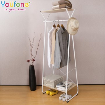 YOUFONE 日式簡約A型收納雙層掛衣架