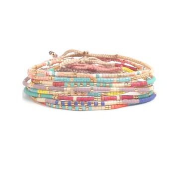 原創設計波西米亞手鏈女純手工制作高檔進口米珠編織尼泊爾超細