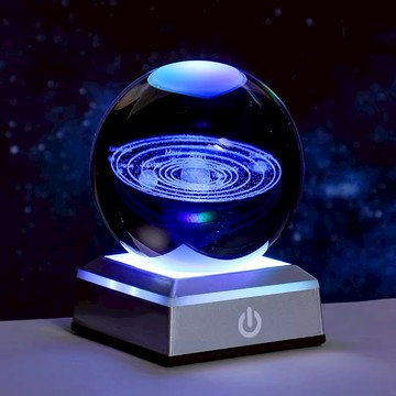 【Full house 幸福時光屋】彩光 太陽系/宇宙小夜燈/USB燈座/發光水晶球小夜燈-耶誕節！畢業季-/畢業禮物