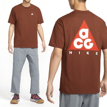 Nike As  Acg Df Tee M90 Lbr+hbr 男款 紅棕色 排汗 寬鬆 短袖 HJ0799-245