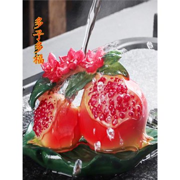 茶寵仿真石榴擺件精品可養變色創意茶具個性配件茶道招財抖音同款