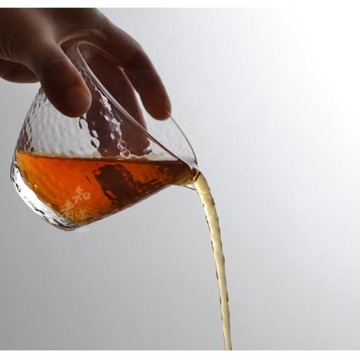 日式錘目紋玻璃公道杯260ml