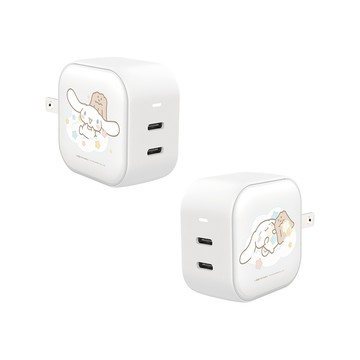 【TOYSELECT】奶油家族x大耳狗悠閒雲朵GaN 45W Type-C雙孔充電頭
