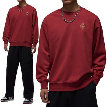 Nike As M J Flt Flc Crew Cny 長袖 男款 紅色 新年 馬年 刺繡 印花 IR0113-613