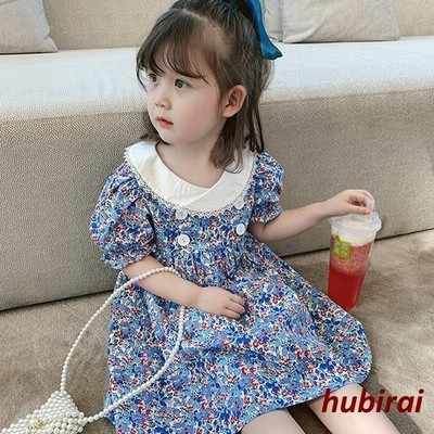 子供服 ワンピース 韓国子ども服 キッズ 女の子 夏服 半袖 花柄ワンピース 子供ドレス 結婚式 誕生日 お姫様 ジュニア ベビー服 赤ちゃん おしゃれ 可愛い 新品 通販 Lineポイント最大get Lineショッピング