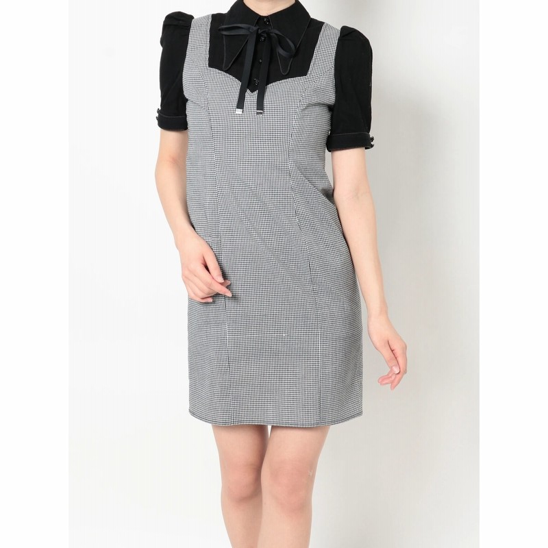 EATME バイカラーパイピングレイヤードワンピース 通販 LINEポイント