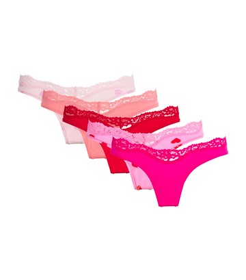 Skims Lace-Trim Fits Everybody Dipped Thong