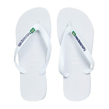 havaianas 哈瓦士 巴西人字拖 男款 Brasil logo 白色夾心 涼鞋 拖鞋 夾腳拖 海灘鞋【南風百貨】