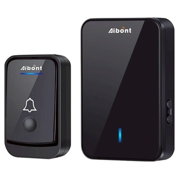 Couselect 免佈線遠距離無線門鈴 一拖一 呼叫器/電子門鈴 黑色  1組