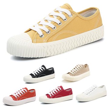 【Alice 】 (預購)簡約經典綁帶厚底帆布鞋