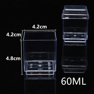 正方形果立方杯果凍慕斯杯布丁杯酸奶杯木糠杯九宮格盒子 100ml