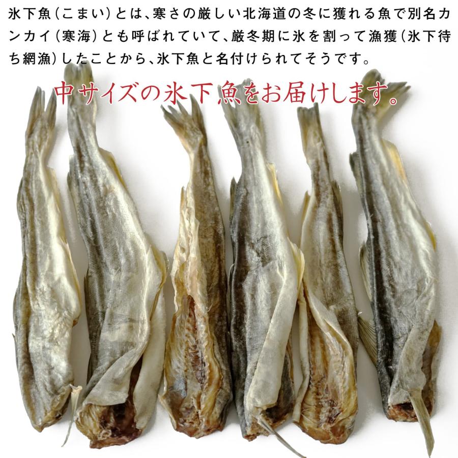 北海道産 干し氷下魚 200g 中サイズ こまい 叩き コマイ 干し かんかい 干物 こまい珍味 カンカイ