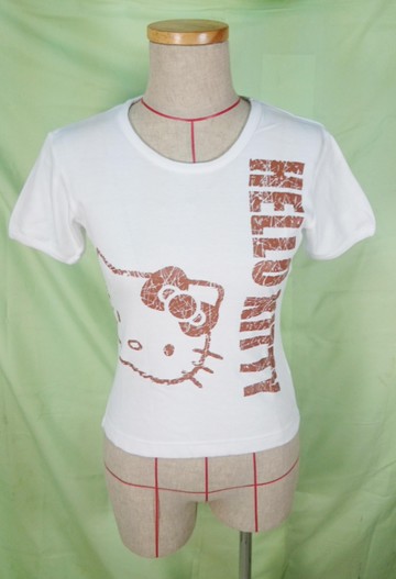 【震撼精品百貨】Hello Kitty 凱蒂貓~油畫T_白