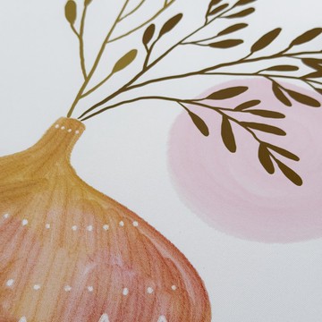 【微瑕特惠】【福利品】幾何 • 棕色花器- 臥室掛畫/客廳掛畫