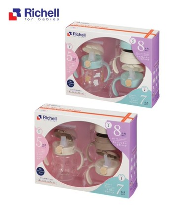 日本 Richell 利其爾-TLI三階段水杯禮盒(TLI三代系列新品上市)【六甲媽咪】