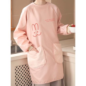 圍裙高級感年輕款廚房家用2025新款防油防水長袖做飯工作可愛罩衣