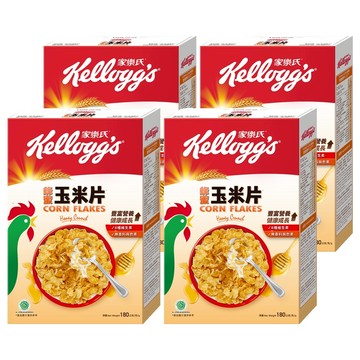 Kellogg's 家樂氏 CORN FLAKES 公雞玉米片 蜂蜜玉米片  180g  4盒