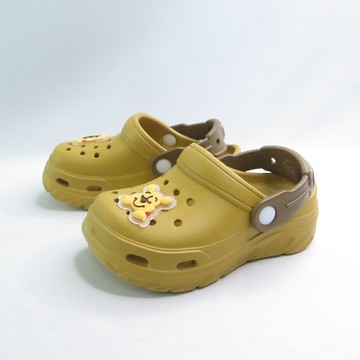 Disney 迪士尼 525935YEL 小熊維尼 兒童 花園鞋 涼鞋 台灣製 土黃【iSport愛運動】