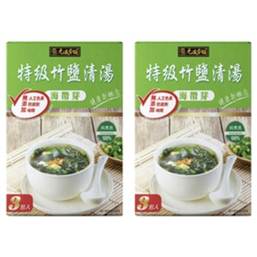 元歲本舖 特級竹鹽清湯 海帶芽口味  無人工色素、防腐劑，素食可食用  5.5g  3包  2盒