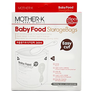MOTHER-K 食物儲存袋 雙層夾鏈密封 附日期欄位  25入  1盒