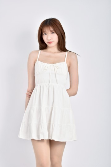 (S) 【作珩私服】wgwe質感 bra top細肩帶白色洋裝