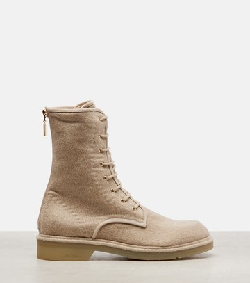 Max Mara Baker cashmere combat boots