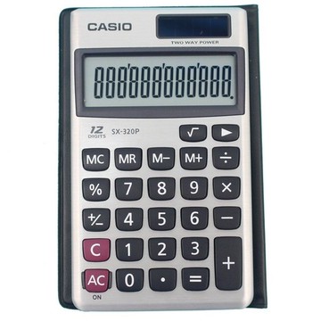 CASIO SX-320P 國家考試專用 計算機 (附皮套) (12位數)【APP滿額下單4%點數(單一帳號最高1500點)】6/30止