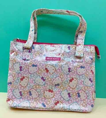【震撼精品百貨】Hello Kitty 凱蒂貓 三麗鷗 HELLO KITTY側背防水提袋-彩緞#13054 震撼日式精品百貨