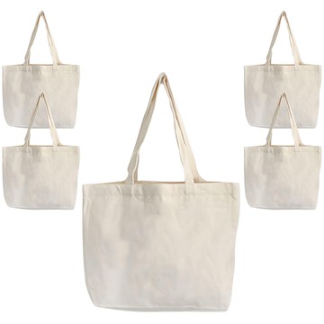 素色橫式環保袋  米色  40 x 30 x 10 厘米