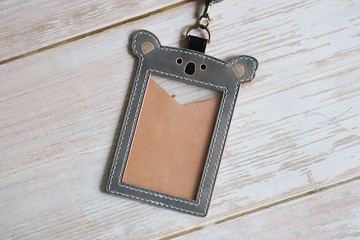 無尾熊 考拉 可伸縮  真皮證件套/識別證卡套 附掛繩  客製化