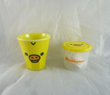 【震撼精品百貨】キイロイトリ_小雞~黃塑膠杯/圓型透明盒子【共2款】