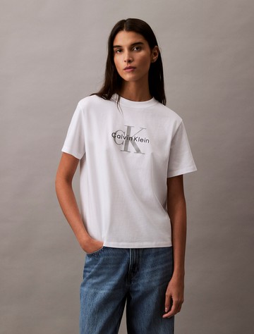 Calvin Klein 經典 Monogram 圓領 T 恤