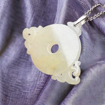 飄黃翡翠925純銀墜頭吊飾 | 天然緬甸玉翡翠A貨 | 送禮