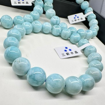 拉利瑪手珠 海紋石 頂級玉化 海紋石 拉利瑪 拉尼馬 手鍊 海紋 🌠三新水晶🌠