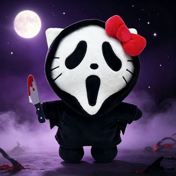 ✨元氣上新✨超軟KT Ghostface Plush萬聖節驚聲尖叫kt貓恐怖骷髏高顏值超萌NMJP