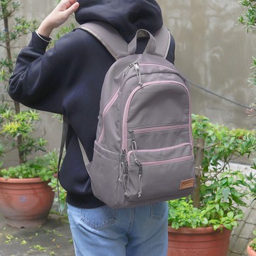 【買就送鑰匙圈】機能款減壓防震14吋筆電後背包(芋頭紫)