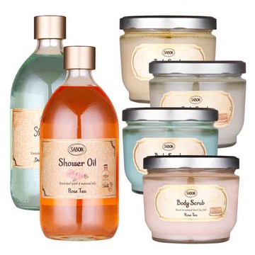 【限定特惠】特降 SABON 沐浴油 500ml-國際航空版(多款任選.附壓頭) / 身體磨砂膏 600g-國際航空版(多款任選.贈木勺) 即期品