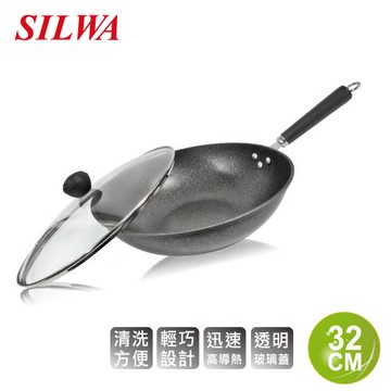 西華 四季不沾單柄炒鍋32cm附蓋(電磁爐可用)Q-067