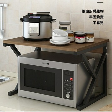 【檯面擴容神器】微波爐置物架 廚房置物架 收納架 儲物架 多層架子 烤箱架 加厚碳鋼 免打孔設計 廚房檯面收納 適用多種小家電