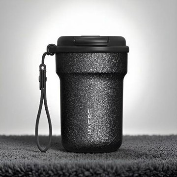 哈爾斯高顏值不銹鋼保溫杯學生咖啡杯戶外辦公便攜女提繩杯車載