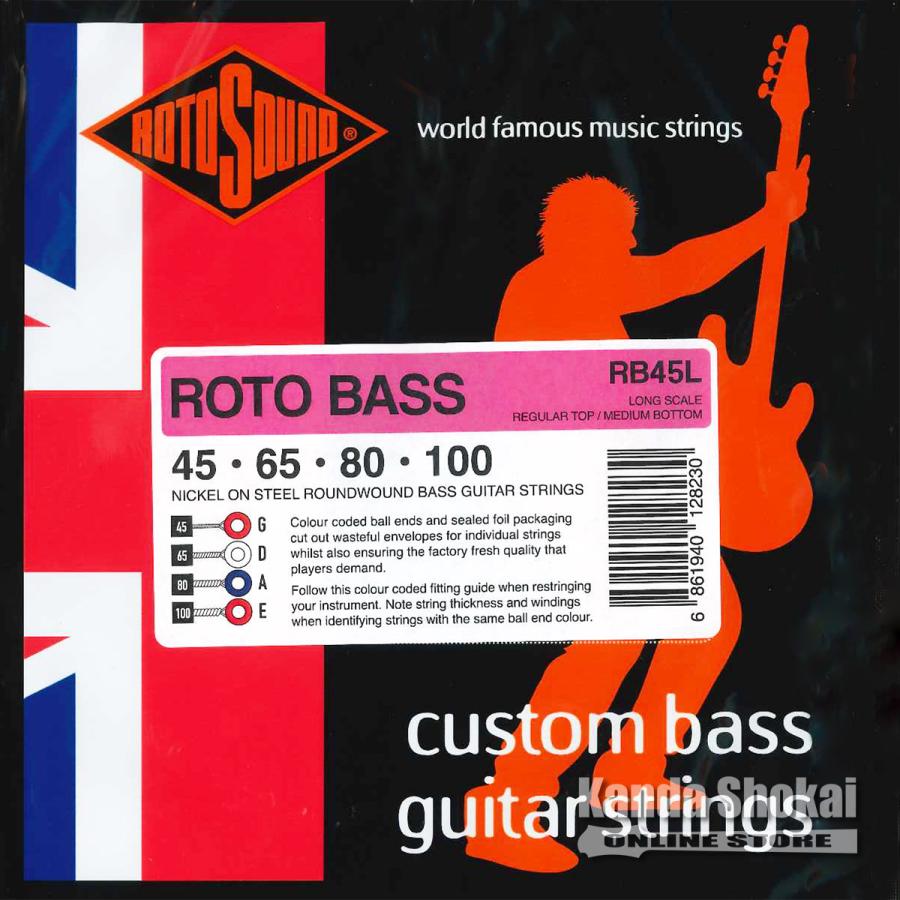 Rotosound Roto Bass Custom Gauge Nickel Roundwound, RB45L