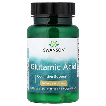 Swanson Vitamins, 谷氨酸，500 毫克，60 粒素食膠囊