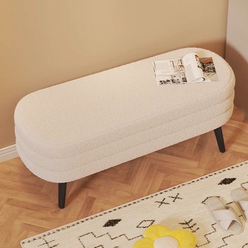 床尾凳奶油風換鞋凳家用入戶門口臥室穿鞋凳服裝店高級感長條凳