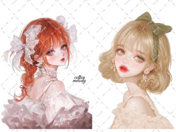 original sticker no.5701 人物貼紙 原創貼紙 人物貼紙 女孩貼紙 原創人物貼紙