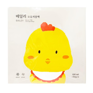 BaILEY 拋棄式母乳儲存袋 雞寶寶 100ml  30個  1盒
