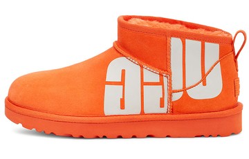 WMNS UGG CLASSIC ULTRA MINI BROKEN LOGO ORANGE SODA