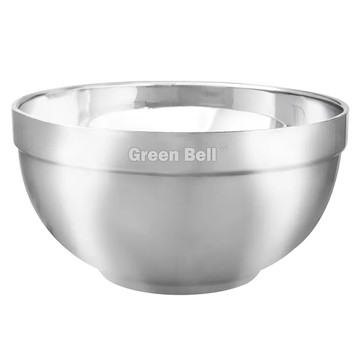 Green Bell 綠貝 316不銹鋼隔熱白金碗 11.5cm  銀色  1個